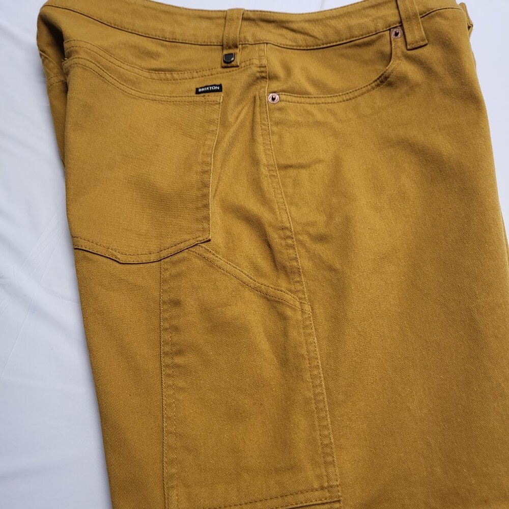 Brixton Mens Carpenter Shorts Size 29 (31" Waist ) Relaxed Chino Utility Stretch - Picture 9 of 14